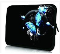 15"-15.6” inch Laptop Case Bag Pouch Protective Skin Cover Bag Water-Resistant Neoprene Notebook Computer Pocket Tablet Briefcase Multi-Color by Funky Planet Bags Cases (Blue Butterfly)