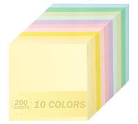 15×15cm Pastel Origami Paper 10 Colours 200 Sheets 80gsm Double Sided