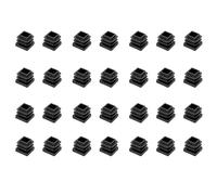 15 * 15mm Square Plastic Plugs,Square Plastic End Caps in 24pcs,Chair Leg Pipe Tube Insert Blanking Cover,End Cover Caps for Furniture,Tables,Chairs
