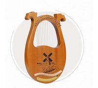 15/16/19 Strings Lyre Harp Family Gatherings, Band Performances Lap Harp, Music Lovers Mini Harp Portable(16 strings - windmill)