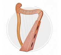 15/16/19 Strings Lyre Harp Family Gatherings, Band Performances Lap Harp, Music Lovers Mini Harp Portable(19 strings - brown)