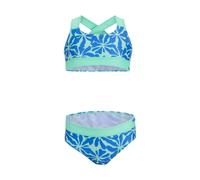 (15-16 Years, Sonic Blue/Ice Green) Regatta Girls Dakaria III Floral Bikini Set