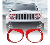 15-17 Renegade Angry Bird Eyebrow Headlight Cover Bezels - Pair (Red)