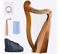 15/19 String Lyre Harp, String Instruments, Ancient Style Lyre Handheld Harp with Note Tuning Wrench Pick Up and Black Gig Bag for Beginner Music Lovers Kids Adult 19 String