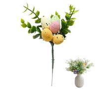 15/1PCS Artificial Egg Flower Branch Easter Decoration Colorful Foam Eggs Branches Party Decoration Bouquets For Easter