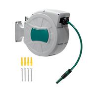 15/20 / 25 / 30M Automatic Rewinds Hose Reel with Multiple Pattern Nozzle Water Slow Return Systems Car Wash Water Wall Mount