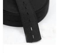 15/20/25/30mm Black White Button Hole Knit Elastic Band Rubber Band Waist Band Stretch Rope DIY Sewing Accessories-30mm Black-with Hole 5yards