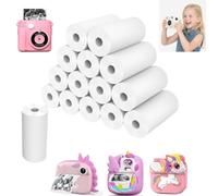 15/20 Rolls Kids Camera Paper Roll, 57 x 25 mm Thermal Paper, Zero Ink Printing, Easy to Replace, Thermal Printer Paper, BPA-Free Refill Paper Compatible with Mini and Kids Printers (15)