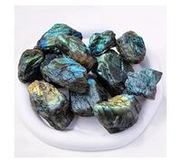 15-200g Natural Labradorite Raw Stone Gemstone Mineral Reiki Healing Moon Stone Fish Tank Landscape Crystal Suitable for DIY Home Decoration(110-200g)