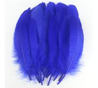 15-20cm 50 PCS Blue Feathers Natural Goose Feathers for DIY Wedding Decorations Angel Wings & Fairy Crafts
