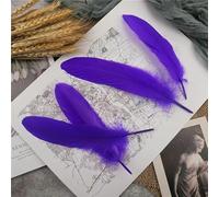15-20cm Hard Stick Goose Feathers Natural Swan Pluma Handicraft Accessories Colorful Dream Catcher Feather Decoration-Dark purple-20Pcs