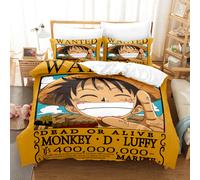 (15, 220*240三件套) Cross-border AliExpress 3D digital printed cartoon One Piece series bedding three-piece set