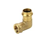 15-22mm 4inch Brass Copper Female Thread Elbow Repair Connector Pipe Fitting Single-clamp Compression(70R)