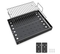 15-28 Inches Stretchable Charcoal Tray Replacement Parts for Chargriller PS9900 2190, 6500, 6800, 8500, Pit Boss Memphis I, Expert 24, High-Temperature Grill Charcoal Basket Pan for Smoke Hollow