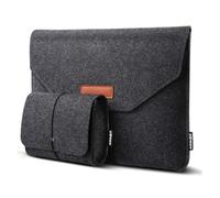 15.3" 15.4" 16" Felt Laptop Bag Protective Ultra Slim Business Envelope Sleeve Case, Compatible with Asus Dell HP Microsoft Notebook Chromebook Ultrabook, Apple MacBook Air Pro 15" (Dark Grey, 15.6")