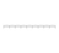 (15.3 m/ 75-100 cm) vidaXL Garden Fence Spear Outdoor Panel Barrier Border Privacy Multi Sizes