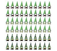 15/30 Patrick ' s Day Gnomes Figurines Tiny Green Shamrocks, 60pcs | Patrick ' s Day Decorations, Miniature Gnomes Figurines, Irish Shamrocks Statues for Home Decors, Collectibles Gift
