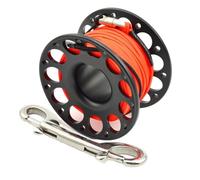 15 30m Mini Scuba Diving Spool Finger Reel Bolt Snap Hook Aluminum Alloy Dive Gear Parts for Cave, Wreck,Drift Diving(30m Black)