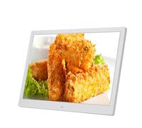 15.4 In Electronic Photo Album Touchscreen Digital Photo Frame HD Video Playback Wall Mounted Video Advertising Screen(White)