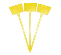 (15" 40cm Angle Head x 100, Yellow) Elixir Gardens Flower Stick in T-Labels Plant Tags With Angled Head/Writing Area | Various sizes and colours available