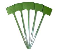 (15" 40cm Angle Head x 50, Green) Elixir Gardens Flower Stick in T-Labels Plant Tags With Angled Head/Writing Area | Various sizes and colours available