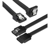 15.5 Inch 6Gbps SATA III Cable Straight and Right Angle HDD SSD Cord,2PCS | Dual shape locking links; rapid file sync lines; secure metallic connection for internal optical storage hardware