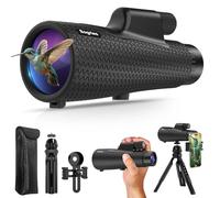 15×55 Monocular Telescope, HD High Powered with Tripod and Phone Adapter, BAK4 Prism, Waterproof & Fogproof, Lightweight for Bird Watching Hunting Hiking and Landscape Photography.