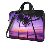 15.6 14 13 Inch Laptop Computer Shoulder Bag Carrying Case Palm Trees At Sunset