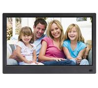15.6 In Digital Photo Frame Desktop Electronic Album with Back Stand Remote Control for Family Moments(Black,17.3 in)