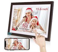 15.6 Inch 32GB WiFi Digital Photo Frame, IPS HD 1080P HD Touch Screen, Auto Swivel, Wall Mount, Easy Setup for Photo and Video Sharing via Frameo App