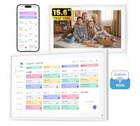 15.6 Inch Digital Family Planner Full HD Touchscreen with Wall Calendar, Photo Frame (1920 x 1080), Clock, Planner, Food Planner for Family Seniors