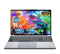 15.6 Inch Laptop Computer, Gaming Laptop, Laptops 16GB RAM 512GB SSD N95 Processor (up to 3.4GHz), FHD IPS 1920 x 1080 Laptops Computers Supports 180 Angle Opening Backlit Keyboard Fingerprint Unlock
