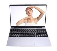 15.6 Inch Laptop Computer, Quad Core 1.7GHz CPU 16GB LPDDR4 Memory 2.4G 5G Dual Band WiFi Business Laptop Fingerprint Unlock for Professional Work (UK Plug 256GB)