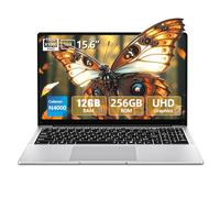 15.6 inch Laptop, Laptops with Celeron N4000, 2025 Gaming Laptop for 12GB LPDDR4 256GB SSD, IPS FHD 1920x1080, WiFi+BT4.2+Mini HDMI+TF Card Slot, Traditional Laptops Computers Convertible 180° Netbook