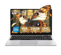 15.6 inch Laptop, Laptops with Celeron N4000, 2025 Gaming Laptop for 8GB LPDDR4 256GB SSD, IPS FHD 1920x1080, WiFi+BT4.2+Mini HDMI+TF Card Slot, Traditional Laptops Computers Convertible 180° Netbook