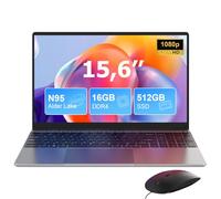15.6 Inch Laptop, Quad-Core N95 Processor Up to 3.4GHz (Beat N5095), 16GB DDR4 512GB SSD Notebook Computers, 1080P FHD Display Laptops Computer, WiFi 5G, Type-C, USB 3.0, with Keyboard Film UK/Mouse