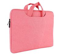 15.6 Inch Laptop Shoulder Bag, Full Protection Water Resistant Slim Briefcase Laptop Sleeve Case, Stylish Computer Handle Bag, for Business Travel (Pink)