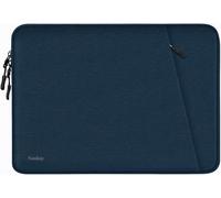 15.6 inch Laptop Sleeve Case, Shockproof Protective Computer Sleeve Cover with Accessories Pocket, Water Resistant Traveling Carrying Laptop Bag Compatible for MacBook Dell HP Acer Lenovo, Dark Blue