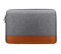 15.6 Inch Laptop Sleeve Protective Case Soft Oxford + PU Zipper Cover Carrying Bag Compatible for Notebook Tablet Ultrabook Chromebook of Dell HP ThinkPad Lenovo Asus Acer Samsung,Grey