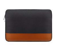15.6 Inch Laptop Sleeve Protective Case Soft Oxford + PU Zipper Cover Carrying Bag Compatible for Notebook Tablet Ultrabook Chromebook of Dell HP ThinkPad Lenovo Asus Acer Samsung,Black