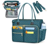 15.6-Inch Messenger Laptop Tote for Women (Green) - Professional shoulder bag with thermal storage