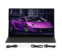 15.6 Inch Portable Monitor, 3840x2160P 4K Touchscreen Computer Gaming Display, 60Hz 16:9 Widescreen External Monitor with Adjustable Stand, HDMI USB C 3.1 Travel Second Monitor