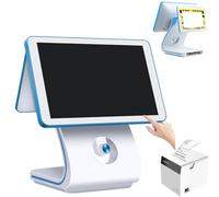 15.6-inch POS-Touch-Screen-Monitor,Multi-Touch Monitor,POS terminal With printer and 10 rolls of paper,LED touch screen, Windows 10,cash register, printer, For Office,Restaurant,i5
