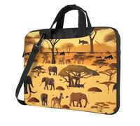15.6 inch Shockproof Laptop Bag Unique African grassland animals Pattern Light and Easy To Carry Suitable for Business Trips