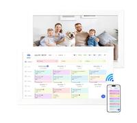 15.6 Inch Smart HD Electronic Calendar, Digital Calendar Chore Chart, Built in 32GB Memory, Auto-Rotate, Wall Mount, for Entryway Household Daily Outing & Bill Payment Reminder(White)