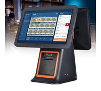 15.6 Inch Touch Screen POS Terminal with Customer Display and Built-in 58mm Thermal Printer for Retail and Restaurant Systems