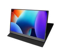 15.6 Inch Touchscreen Display, 1920x1080P Resolution, Slim & Lightweight USB C Laptop Screen Extender with PU Leather Cover, for Business Presentations, Gaming, Travel