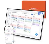 15.6 inch Wall Planner Digital Calendar & Chore Chart, 1920 * 1080P Full HD Smart Touchscreen Interactive Display Calendar for Family Schedules and Cloud Photo(Black, 15.6)