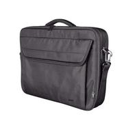 Trust Atlanta Sustainable Laptop Bag 15.6 Inch with Shoulder Strap, Recycled Plastic Laptop Case, Eco Bag, RPET Work Bag, Durable Carrying Case for Travel, Business, Office, School - Black