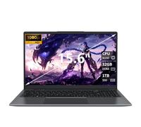15.6" Laptop Computer with Intel N150 Quad-Core Processor Up to 3.6GHz, 32GB RAM 1TB NVMe SSD, 8000mAh Battery, Backlit Keyboard,Privacy Webcam, Fingerprint Unlock, Laptops for Business Office Student